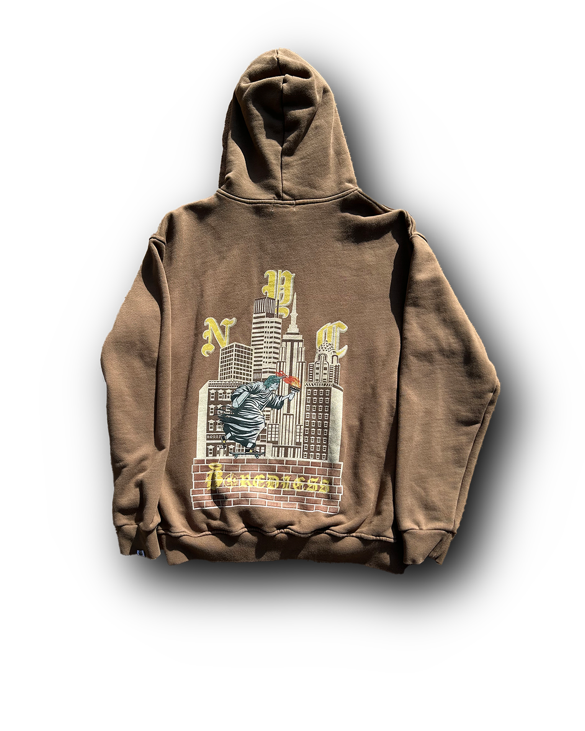 NYC brown hoodie