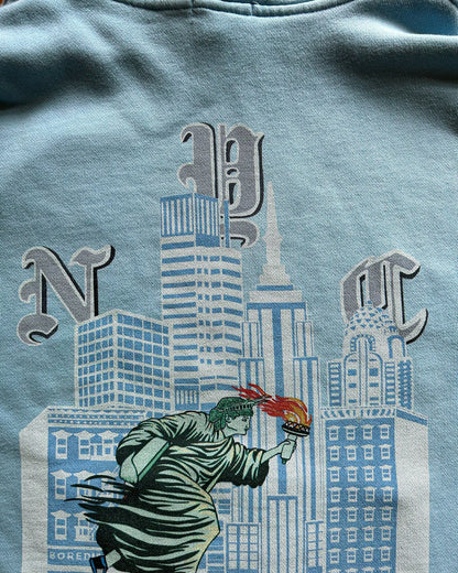 NYC blue hoodie