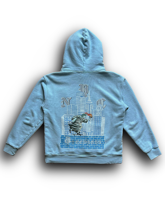 NYC blue hoodie